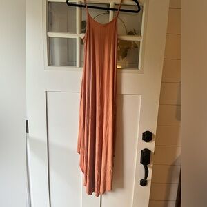 Carly Jean Los Angeles orange maxi dress with pockets